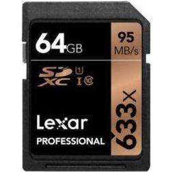 Lexar Media Professional SDXC Class 10 UHS-I U1 95MB/s 64GB (633x)