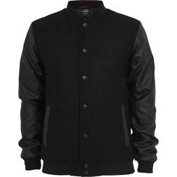 Urban Classics Old School College Jacket - Black/Black