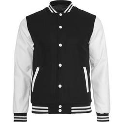 Urban Classics Old School College Jacket - Black/White