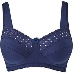 Miss Mary Broderie Anglais Non-Wired Bra - Dark Blue