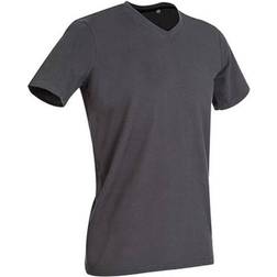 Stedman Clive V Neck T-shirts - Slate Grey