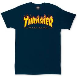 Thrasher Magazine Flame Logo T-shirt - Navy