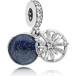 Pandora Dazzling Wishes Pendant Charm - Silver/Blue/Transparent