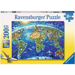 Ravensburger World Landmarks Map XXL 200 Bitar