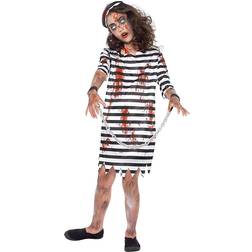 Smiffys Zombie Convict Child Girls Costume