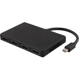 Deltaco DisplayPort Mini - 4xDisplayPort Adapter M-F Adapter