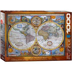 Eurographics Antique World Map 1000 Bitar