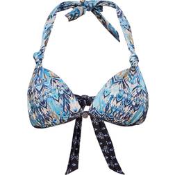 Odd Molly Mystic Halterneck Bikini Top - Mineral Blue