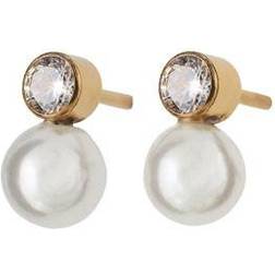 Edblad Luna Small Earrings - Gold/White/Pearl