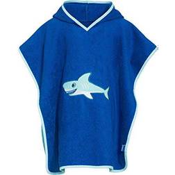 Playshoes Boy's Terry Poncho Shark - Blue (340053)
