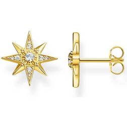 Thomas Sabo Star Earrings - Gold/White