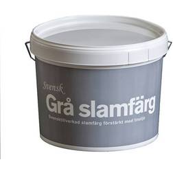 Svensk Grå Slamfärg Träfasadsfärg Grå 10L