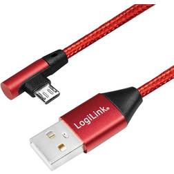 LogiLink Angled USB A-USB Micro-B 2.0 0.3m