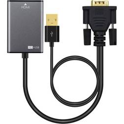 MicroConnect VGA-HDMI/USB A M-F 0.2m