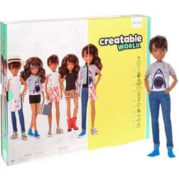 Mattel Creatable World Deluxe Character Kit Customizable Doll Brunette Wavy Hair