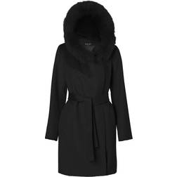 Hollies Lucinda Wool Coat - Black