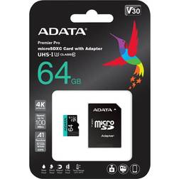 Adata Premier Pro microSDXC Class 10 UHS-I U3 V30 A2 100/80MB/s 64GB