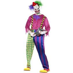 Smiffys Färgglad Killer Clown Maskeraddräkt