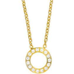 Blomdahl Brilliance Puck Hollow Necklace - Gold/White