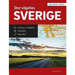 Stor Vägatlas Sverige: Vägatlas i stort format, skala 1:250000-1:400000 (Spiral)