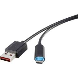 Renkforce LED USB A - USB Micro-B 2.0 1m