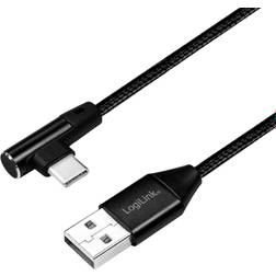 LogiLink Angled USB A-USB C 2.0 1m