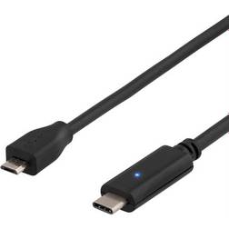 Deltaco USB C - USB Micro-B 2.0 1m