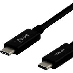 Deltaco 5A USB C-USB C 3.1 (Gen.2) 0.5m