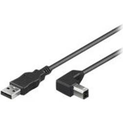 MicroConnect USB A - USB B (angled) 2.0 1m