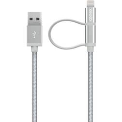 Kanex DuraBraid USB A-USB Micro B/Lightning 1.2m