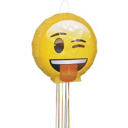 Unique Party Piñata and Piñata Sticks Emoji Yellow