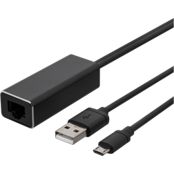 Deltaco ChromeCast RJ45 - USB A/USB Micro B F-M 1m