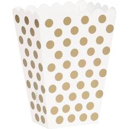 Popcorn Box Botted Gold/White 8-pack