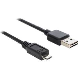 DeLock Easy-USB USB A - USB Micro-B (reversible) 2.0 2m