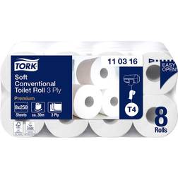 Tork Premium Soft Conventional T4 3-Ply Toilet Paper 8-pack c
