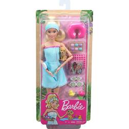 Barbie Spa Doll Blonde with Puppy & 9 Accessories