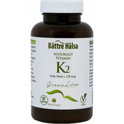 Bättre hälsa K2 Vitamin Green Line 60 st