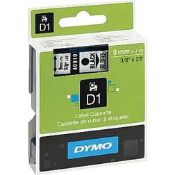 Dymo Label Cassette D1 Black on Clear 0.9cmx7m