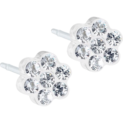Blomdahl Daisy Earrings 5mm - White/Transparent