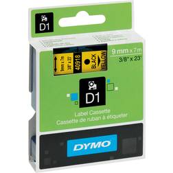 Dymo Label Cassette D1 Black on Yellow 0.9cmx7m