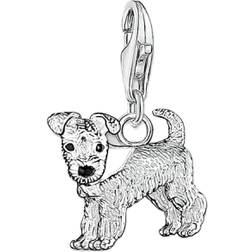 Thomas Sabo Charm Club Dog Charm Pendant - Silver/Black