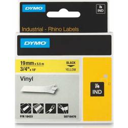 Dymo Rhino Label Black on Yellow 1.9x550cm