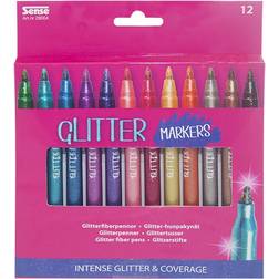 Sense Glitter Markers 12-pack