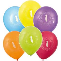 Hisab Joker Latex Ballon 1st Birthday 6-pack