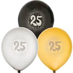 Hisab Joker Latex Ballon 25th Birthday 6-pack