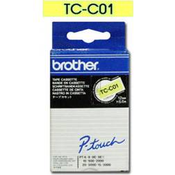 Brother TC-C01 (Black on yellow)