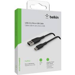 Belkin Pro Series USB A - USB Micro-B (Retractable) 2.0 1m