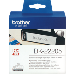 Brother DK Tape Black on White