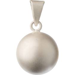 Babylonia Bola Plain Frosted Pendant - Silver