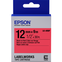 Epson LabelWorks Black on Red